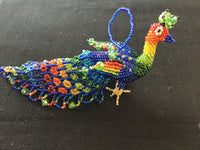 Beaded peacock