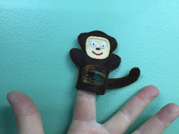 Finger puppets.  Monkey