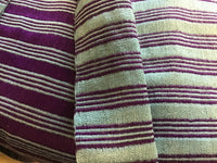 Purple & blue Striped rayon scarf