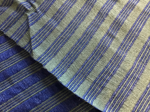 Blue Striped rayon scarf